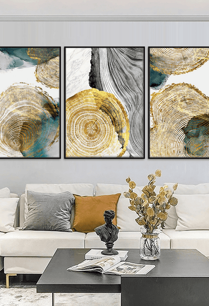 CP002 Abstract Tree Ring Canvas Prints Wall Decor