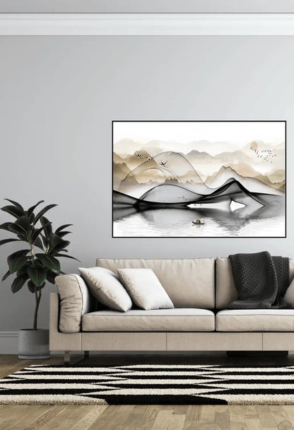 Landscape Abstract Mountain Oversize Canvas Print Wall Art | CP082