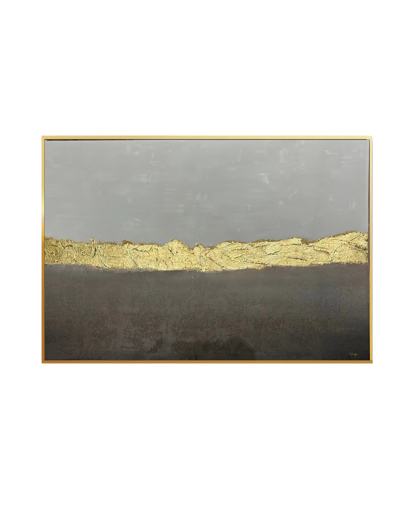 "Where Light Holds" Original Hand-Painted Gold Foil Canvas Wall Art by Skye