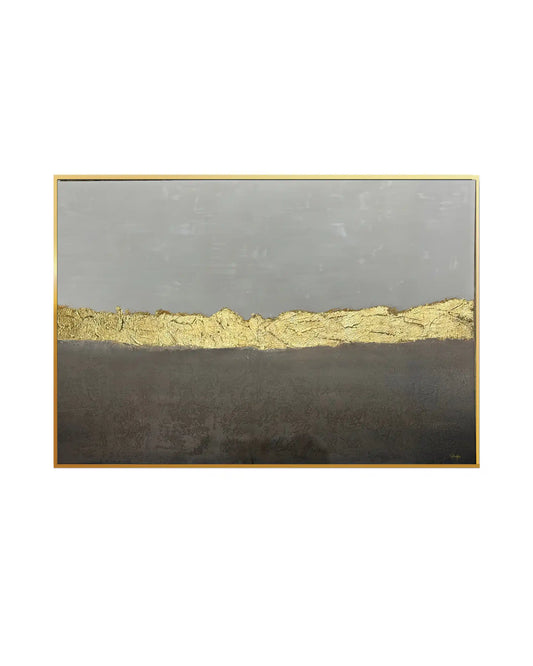 "Where Light Holds" Original Hand-Painted Gold Foil Canvas Wall Art by Skye