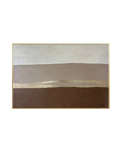 "Ethereal Horizon" Original Hand-Painted Gold Foil Canvas Wall Art by Skye