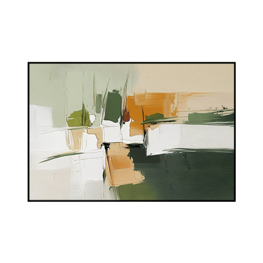 CP175 Yellow and Green Abstract Print Wall Decor