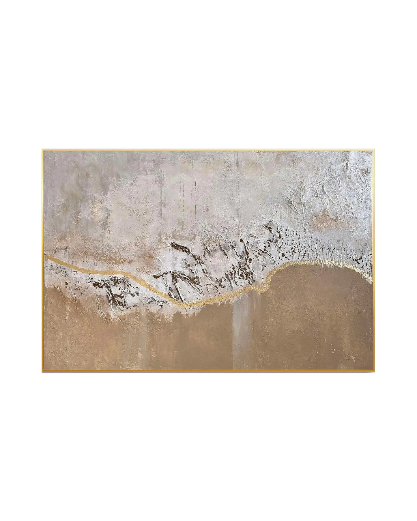 "Vein of Light" Original Hand-Painted Gold Foil Canvas Wall Art by Skye