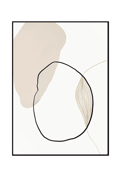 Terracotta and Beige Abstract Face Line Art Canvas Print Wall Art 50x70 cm Set Triptych | CP014