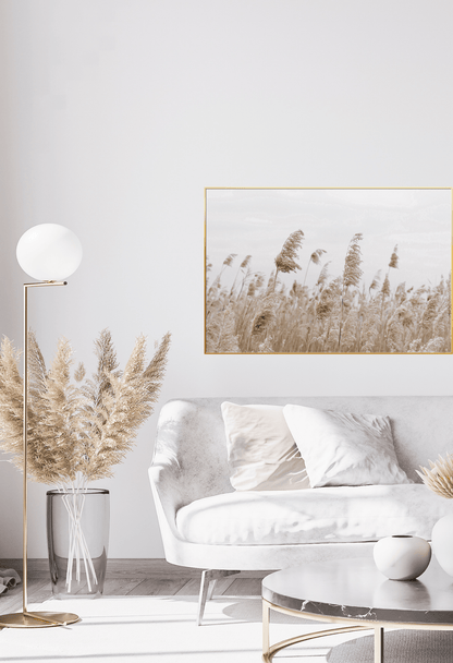 Pampas Grass Botanical Canvas Print Wall Art 80x120 cm | CP086