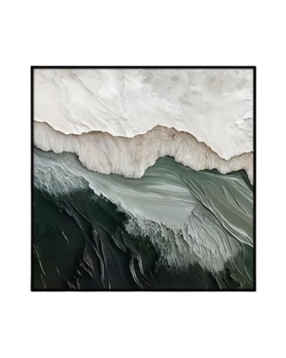 Sage Green and White Abstract Diptych Canvas Print Wall Art | CP194