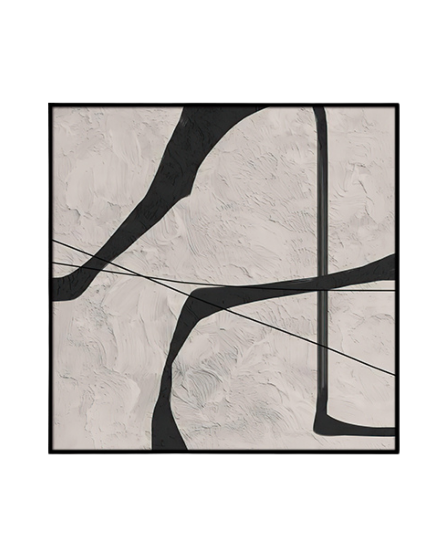 Black and Beige Abstract Canvas Print Wall Art | CP192