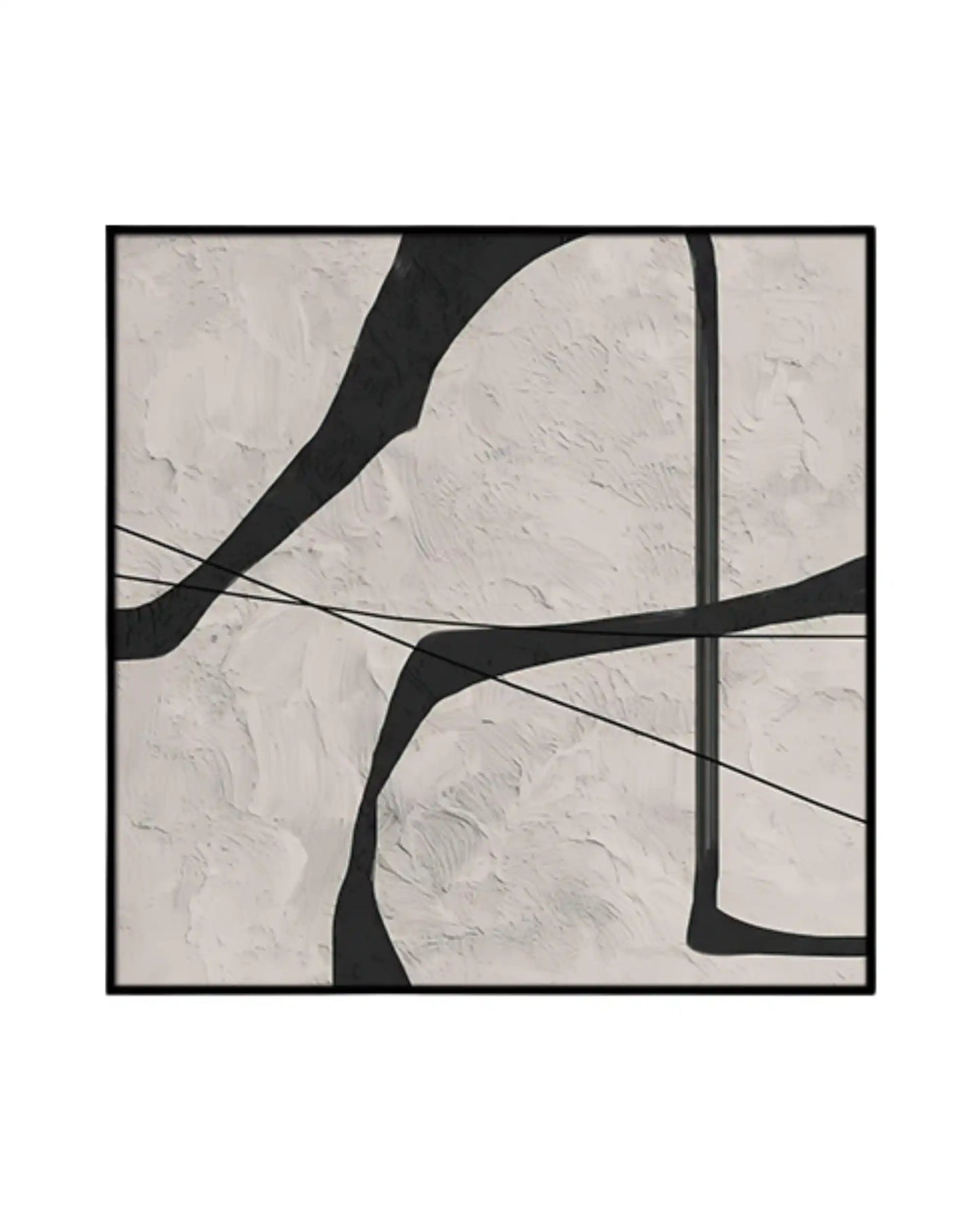 Black and Beige Abstract Diptych Canvas Print Wall Art | CP192