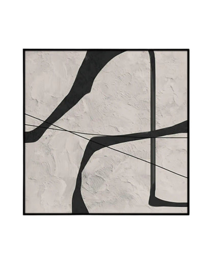 Black and Beige Abstract Diptych Canvas Print Wall Art | CP192