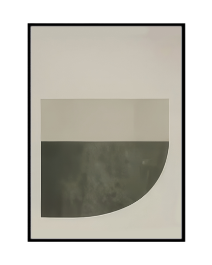 Taupe and Sage Geometric Abstract Canvas Print Wall Art | CP197