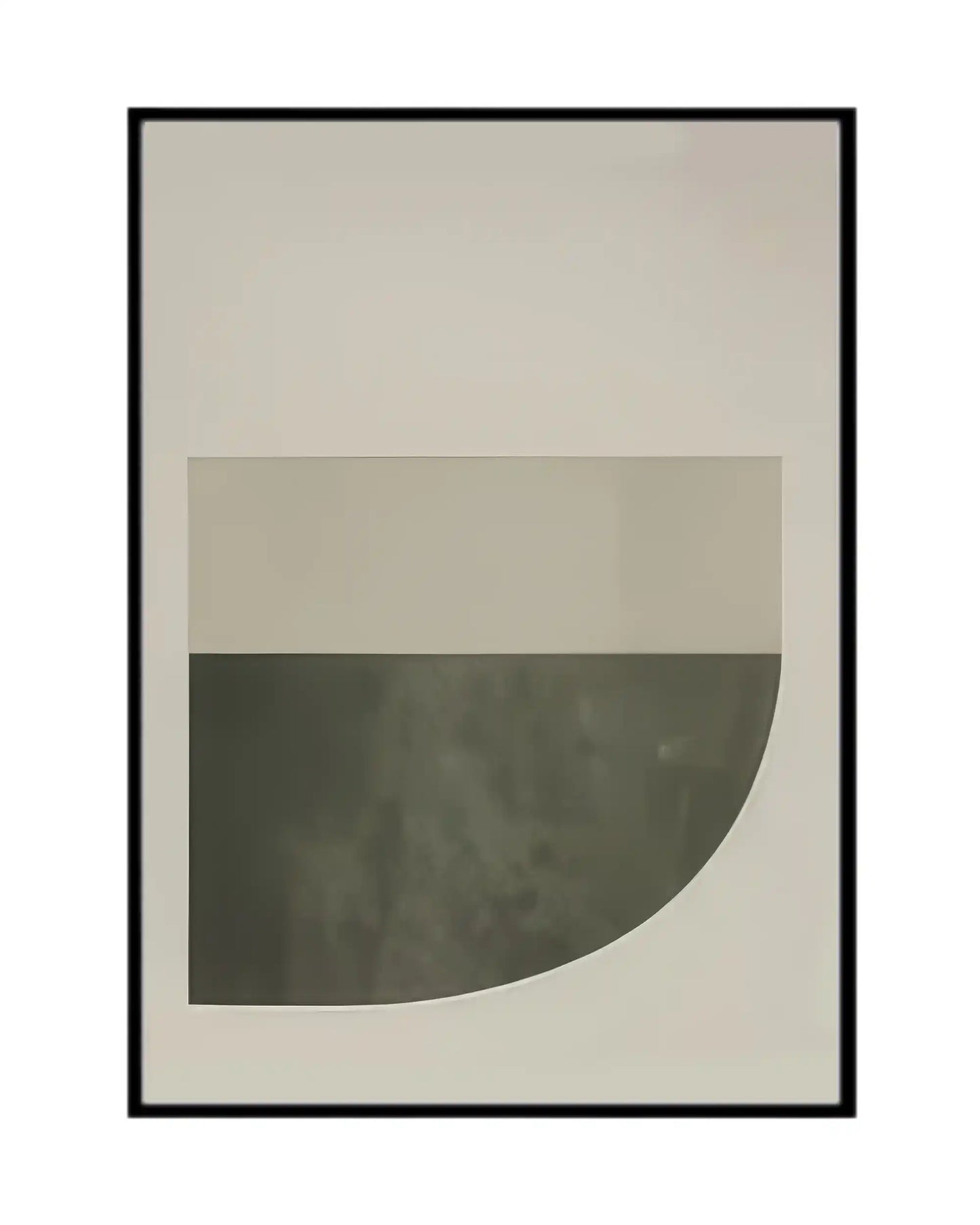 Taupe and Sage Geometric Abstract Triptych Canvas Print Wall Art | CP197