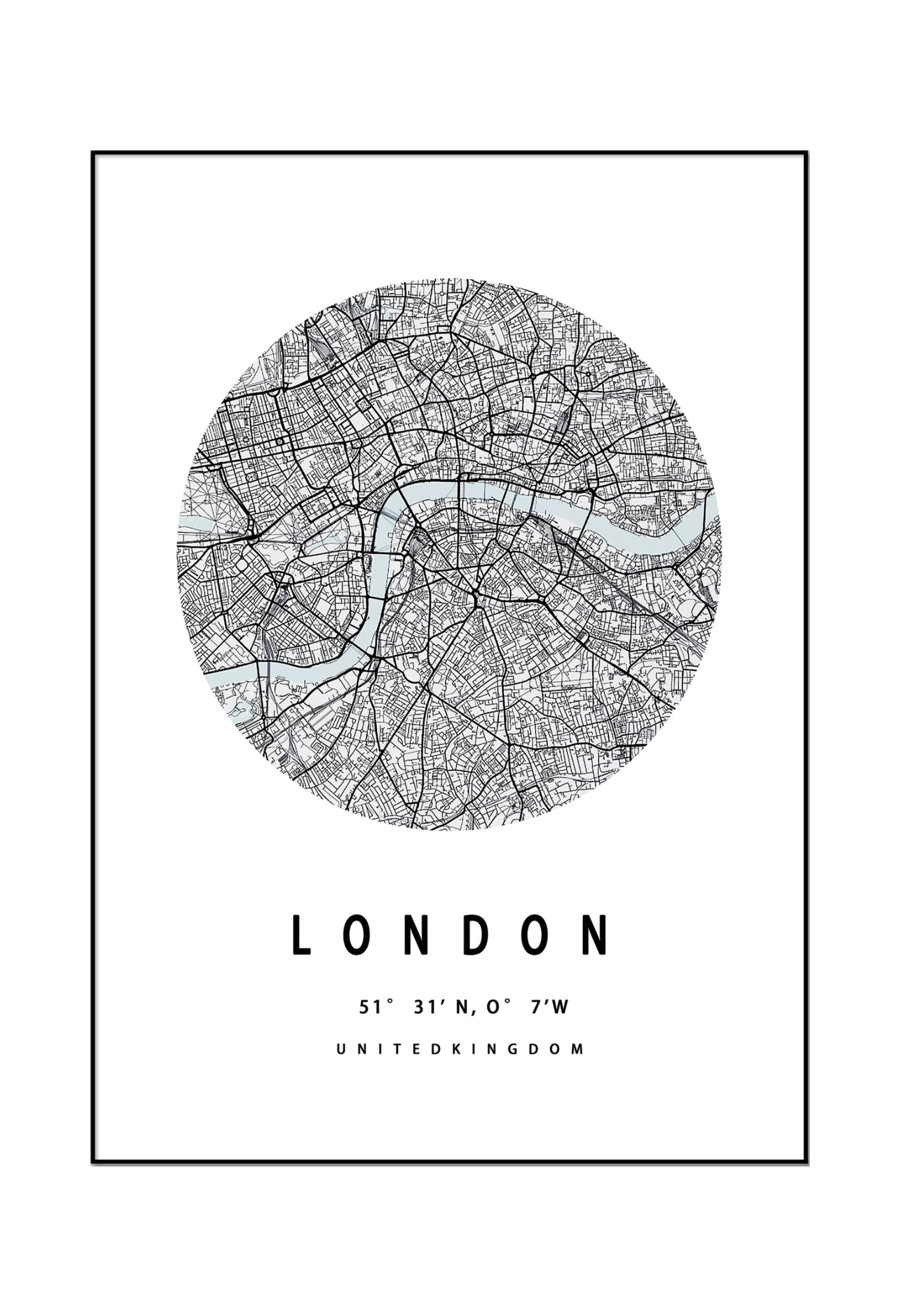 London New York Paris City Map Canvas Print Wall Art 50x70 cm Set Triptych | CP143