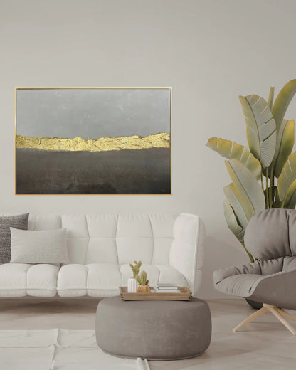 "Where Light Holds" Original Hand-Painted Gold Foil Canvas Wall Art by Skye