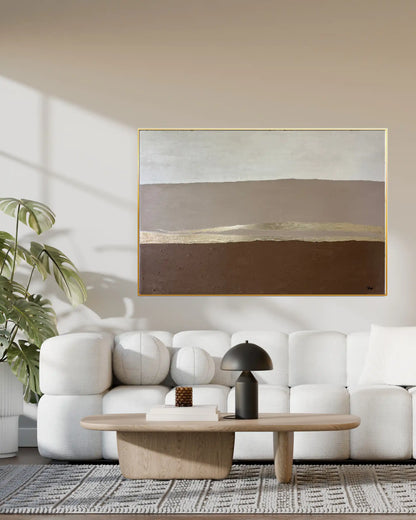 "Ethereal Horizon" Original Hand-Painted Gold Foil Canvas Wall Art by Skye