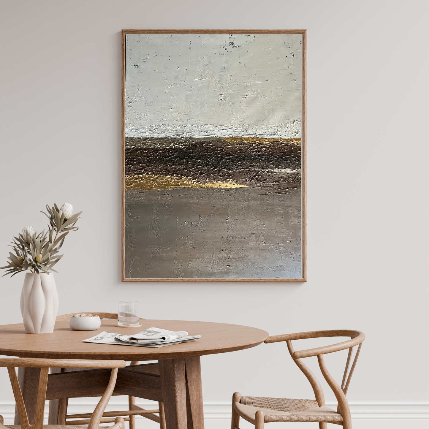 Still Passage Original Framed Hand-Painted Canvas Artwork by Skye 85x125 cm