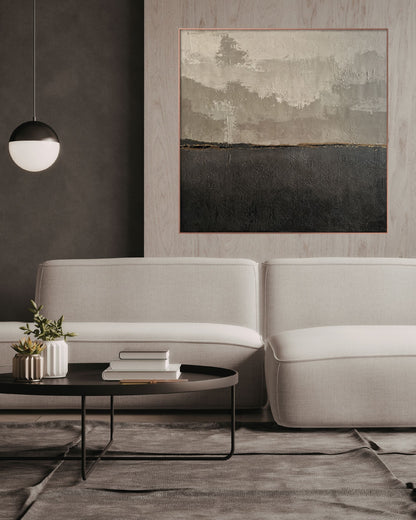 "Sediment of Light" Original Hand-Painted Gold Foil Canvas Wall Art by Skye