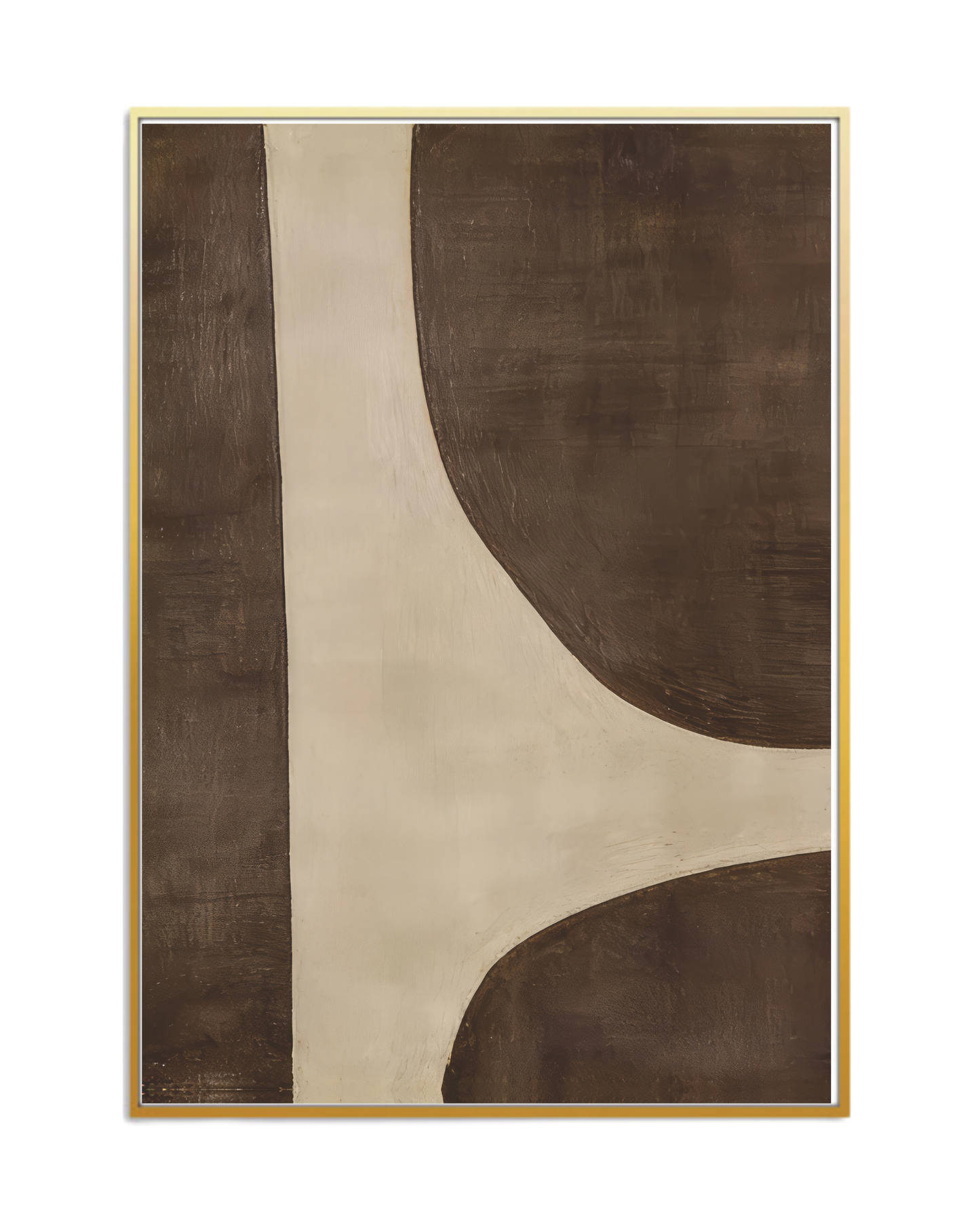 Brown and Beige Abstract Organic Canvas Print Wall Art | CP201
