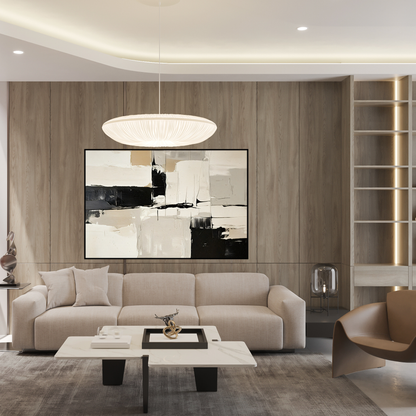 CP185 Neutral Abstract Print Wall Decor