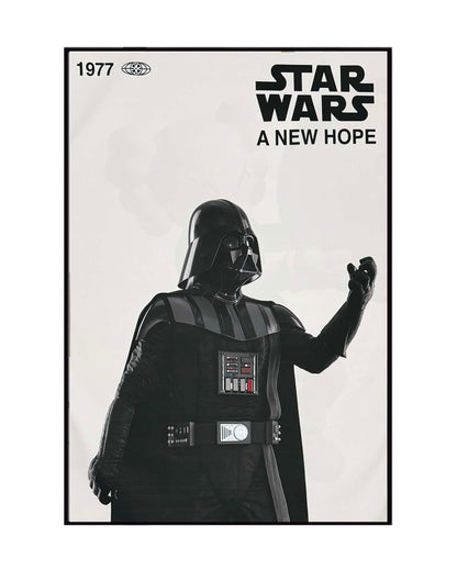 Black and White Star Wars Darth Vader Diptych Canvas Print Wall Art | CP221
