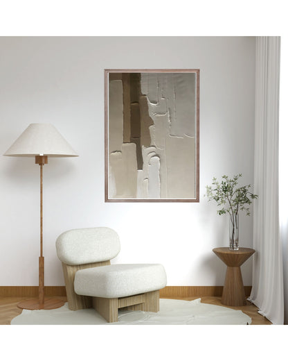Earthy Layered Blocks Hand-Painted Canvas Wall Art | HP068