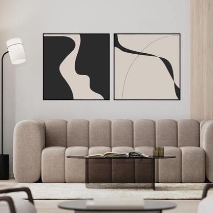CP191 Neutral Abstract Design Canvas Prints Wall Decor