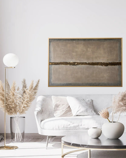 "Silent Thread" Original Hand-Painted Gold Foil Canvas Wall Art by Skye