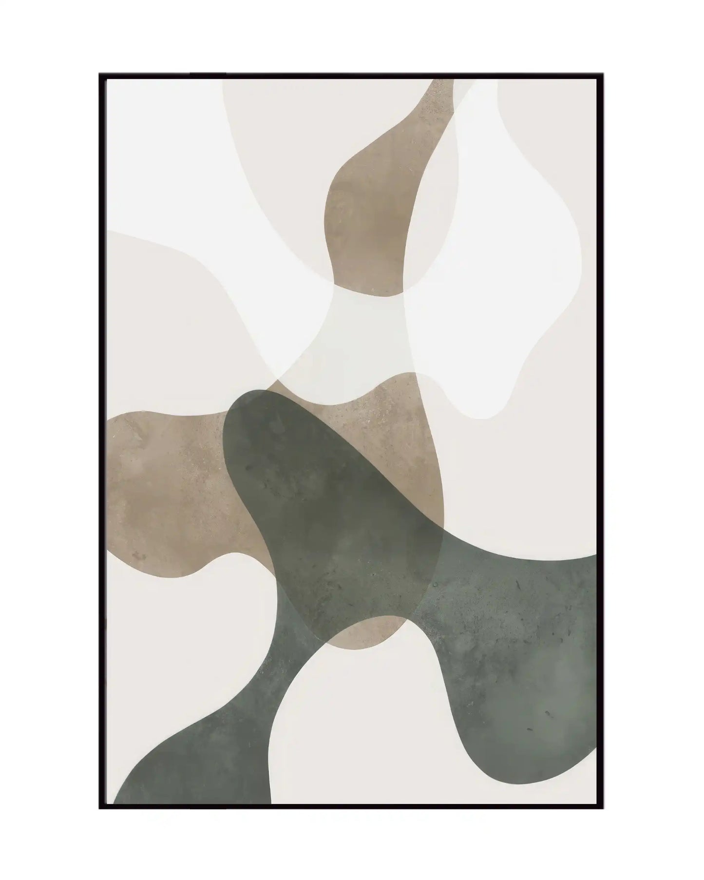 Sage Green and Taupe Abstract Organic Diptych Canvas Print Wall Art | CP209