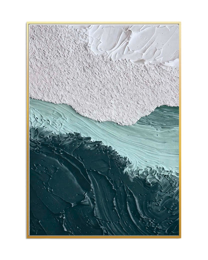 Deep Green and Mint Abstract Triptych Canvas Print Wall Art | CP216