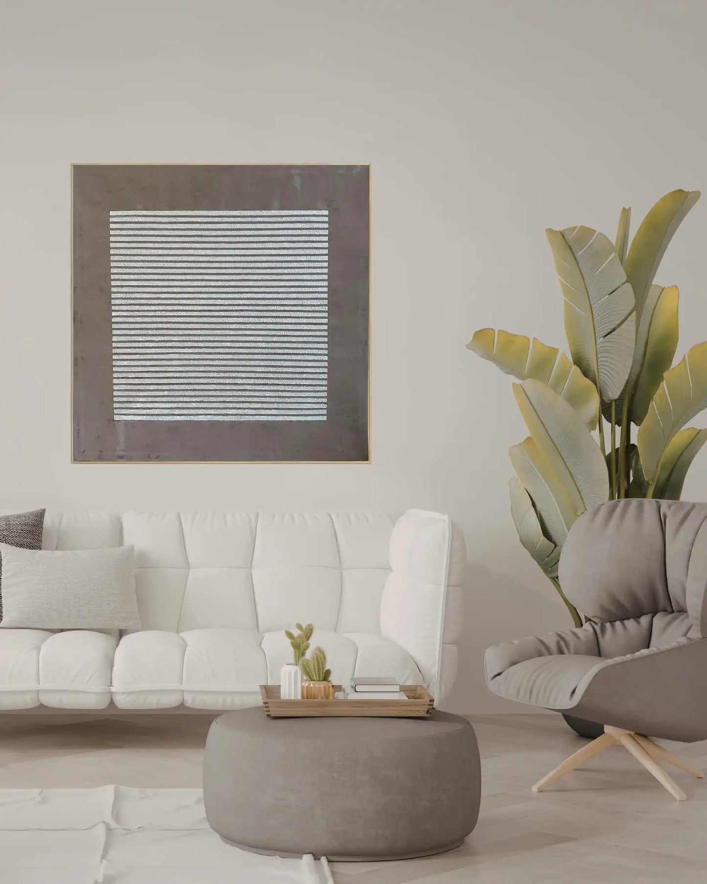 "Hushed Lines" Original Hand-Painted Canvas Wall Art by Skye