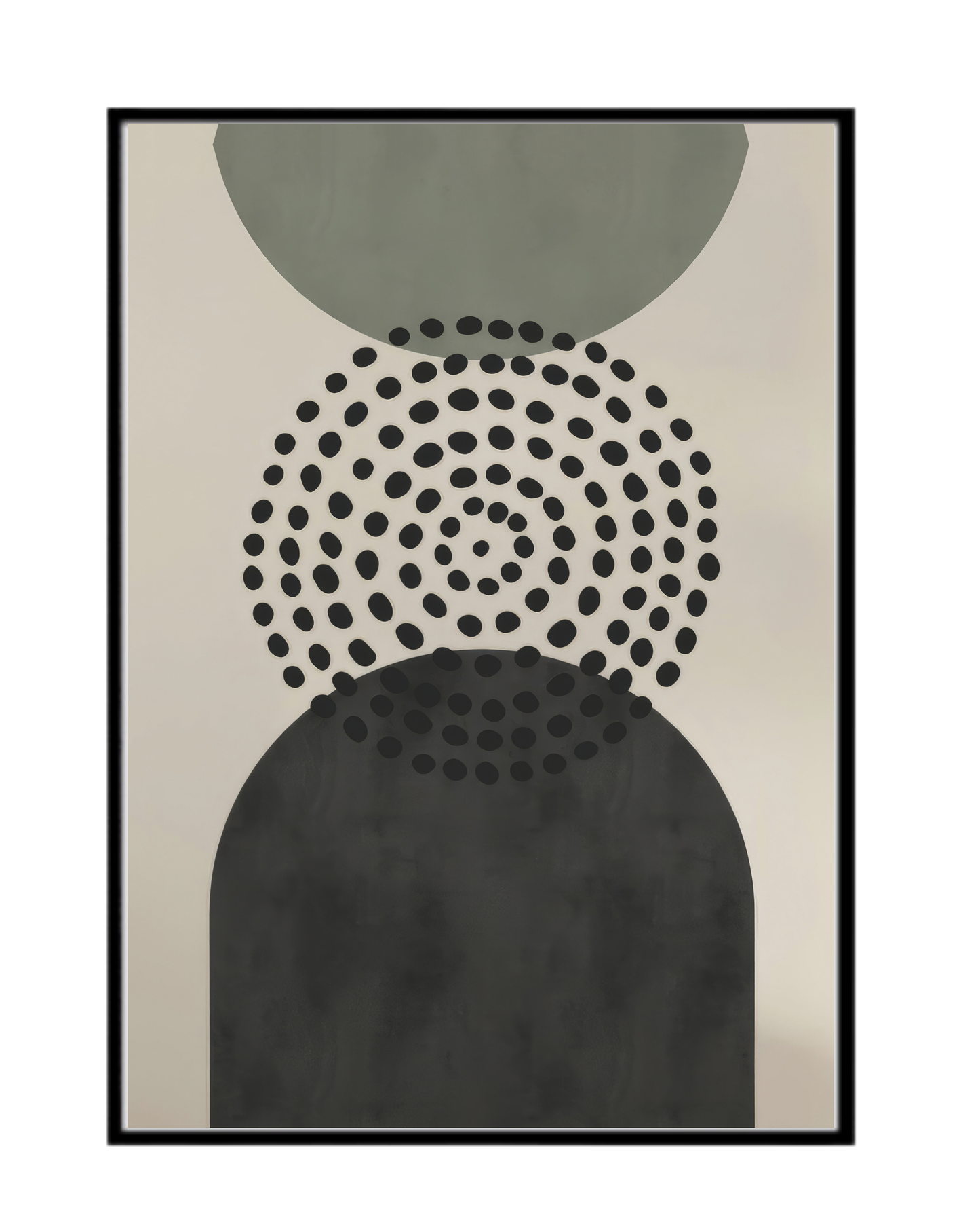 Sage Green and Charcoal Geometric Canvas Print Wall Art | CP198