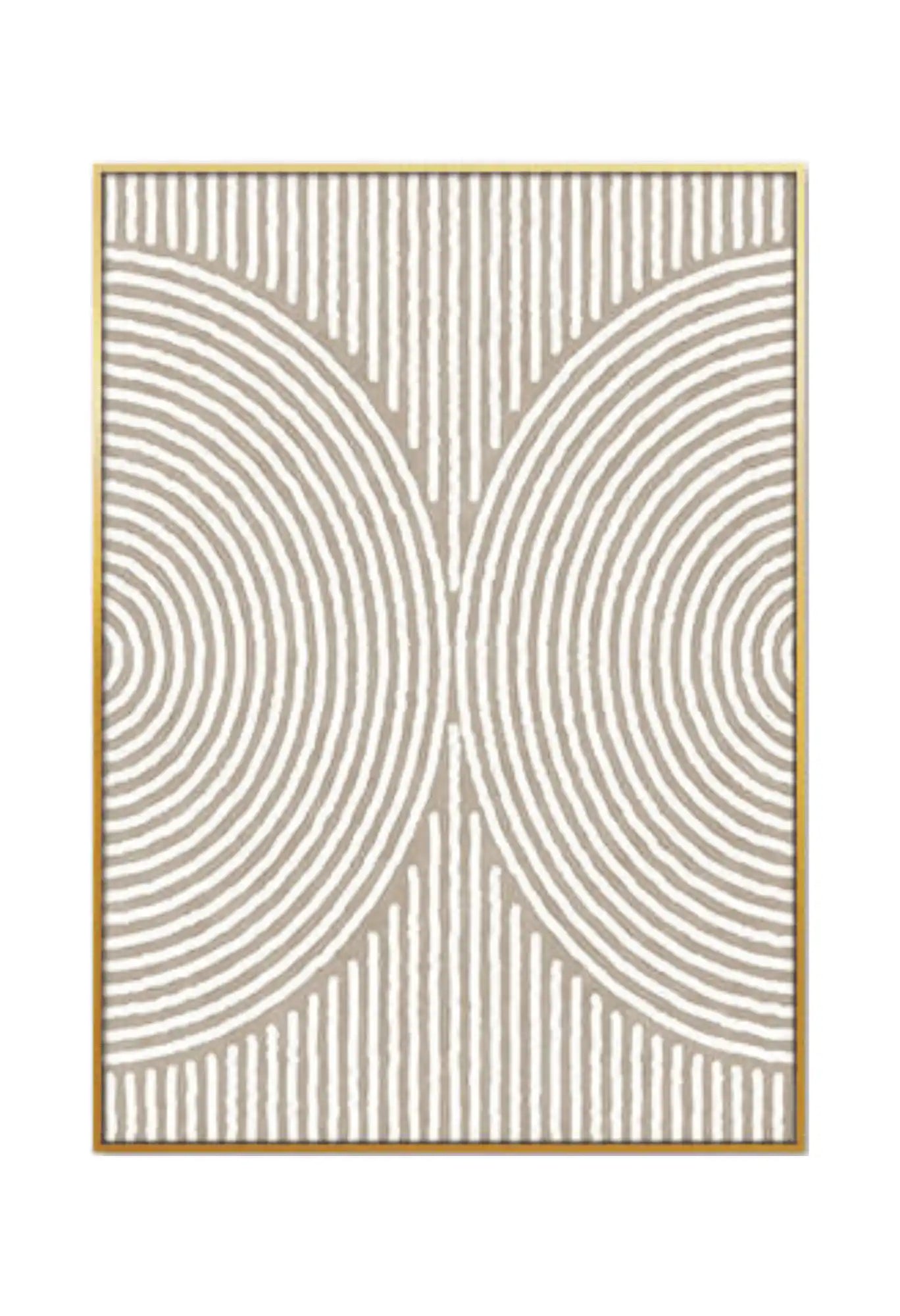 Beige Black and White Minimalist Line Art Triptych Canvas Print Wall Art | CP153