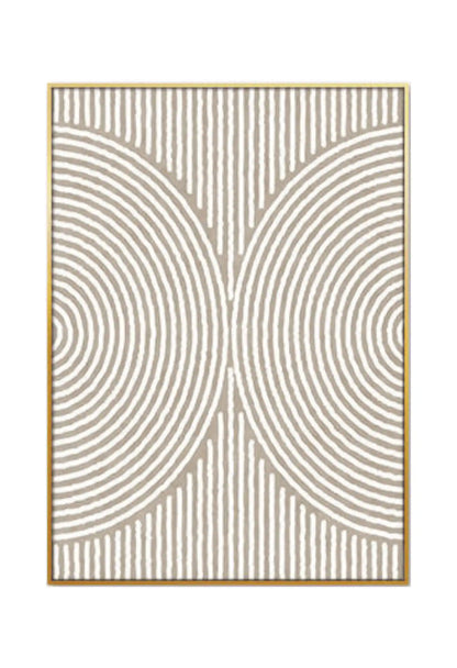 Beige Black and White Minimalist Line Art Triptych Canvas Print Wall Art | CP153