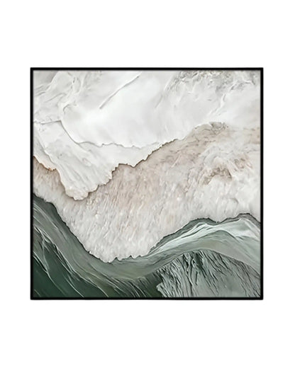 Sage Green and White Abstract Diptych Canvas Print Wall Art | CP194