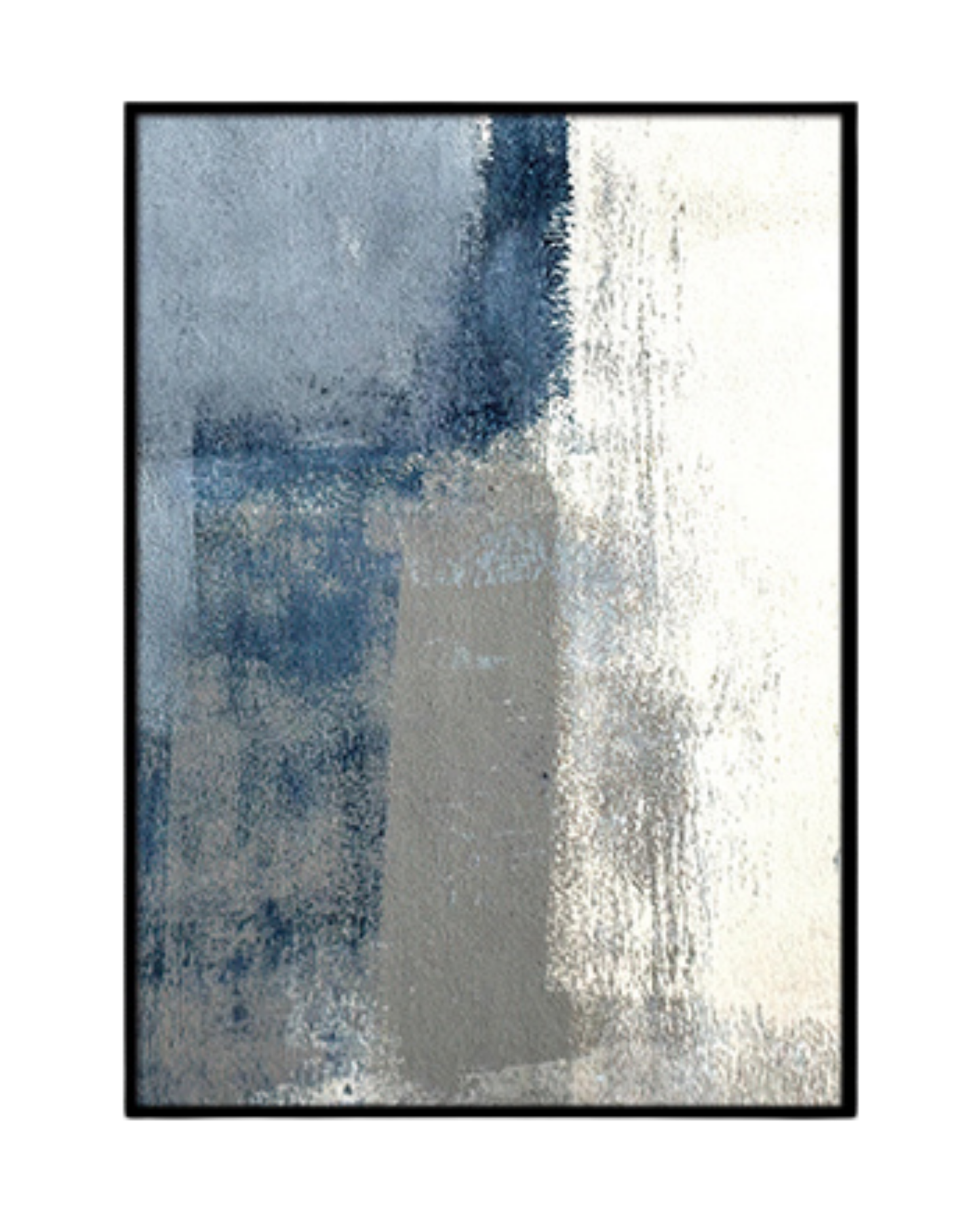 Blue Grey and White Abstract Canvas Print Wall Art | CP187