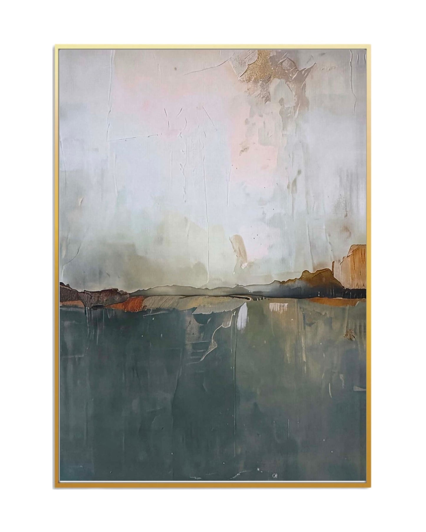 Sage Green and Earthy Abstract Triptych Canvas Print Wall Art | CP215
