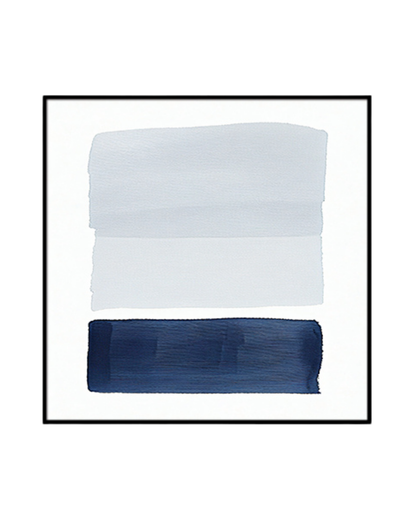 Navy Blue and White Abstract Canvas Print Wall Art | CP193