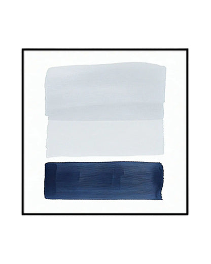 Navy Blue and White Abstract Diptych Canvas Print Wall Art | CP193