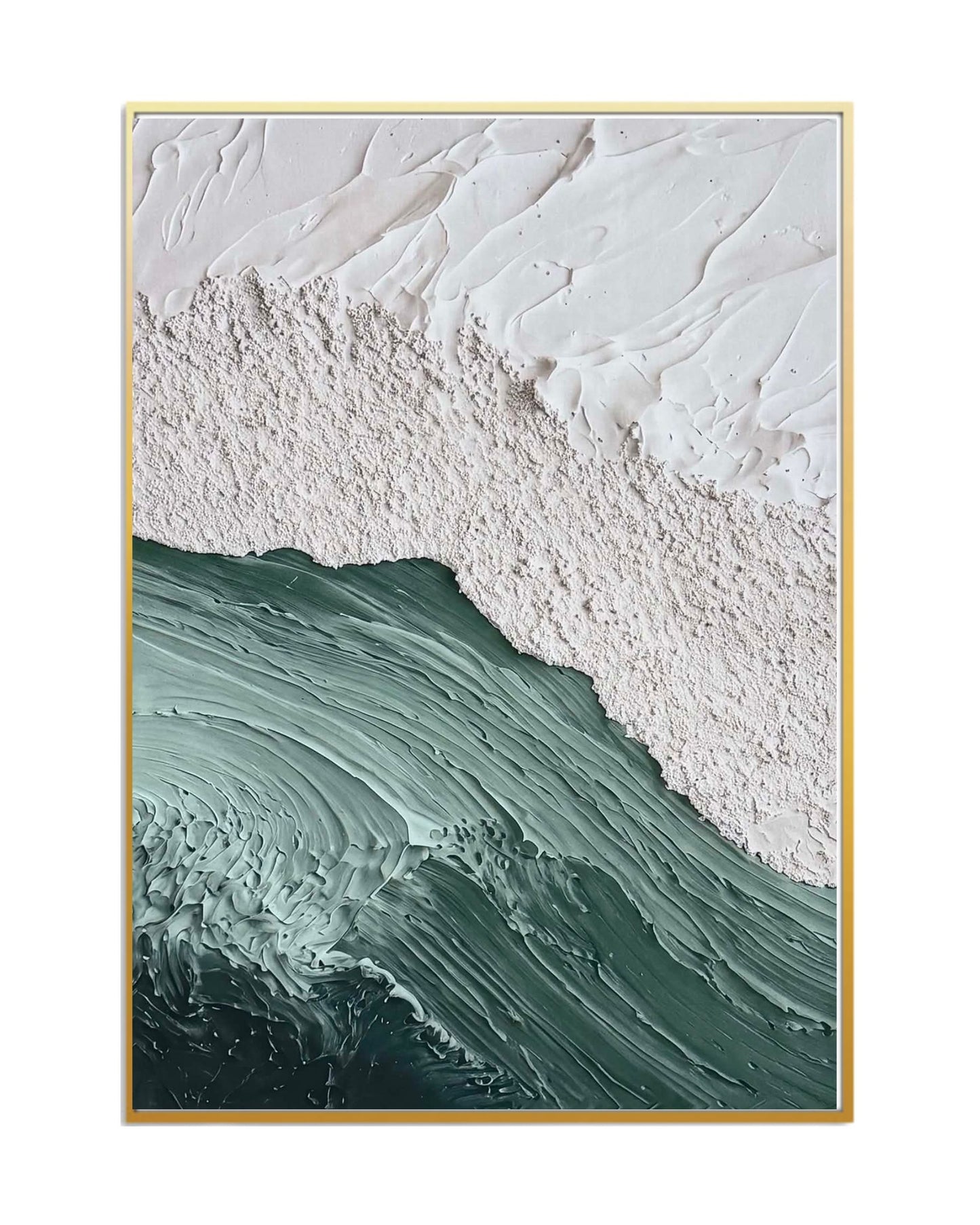 Deep Green and Mint Abstract Triptych Canvas Print Wall Art | CP216