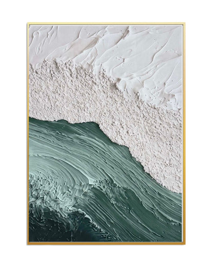Deep Green and Mint Abstract Triptych Canvas Print Wall Art | CP216