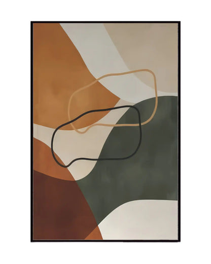 Terracotta and Sage Green Abstract Organic Diptych Canvas Print Wall Art | CP210