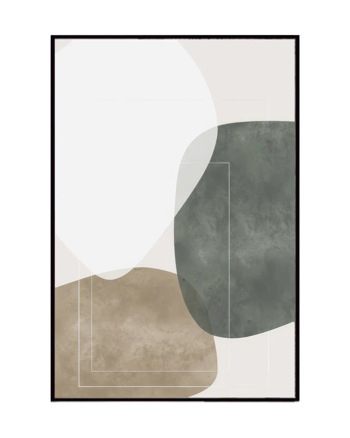 Sage Green and Taupe Abstract Organic Diptych Canvas Print Wall Art | CP209
