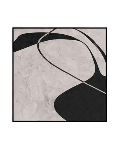 Black and Beige Abstract Diptych Canvas Print Wall Art | CP192