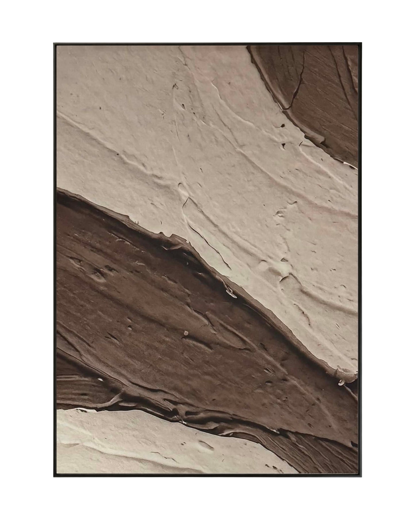 Brown Beige and Cream Abstract Triptych Canvas Print Wall Art | CP214