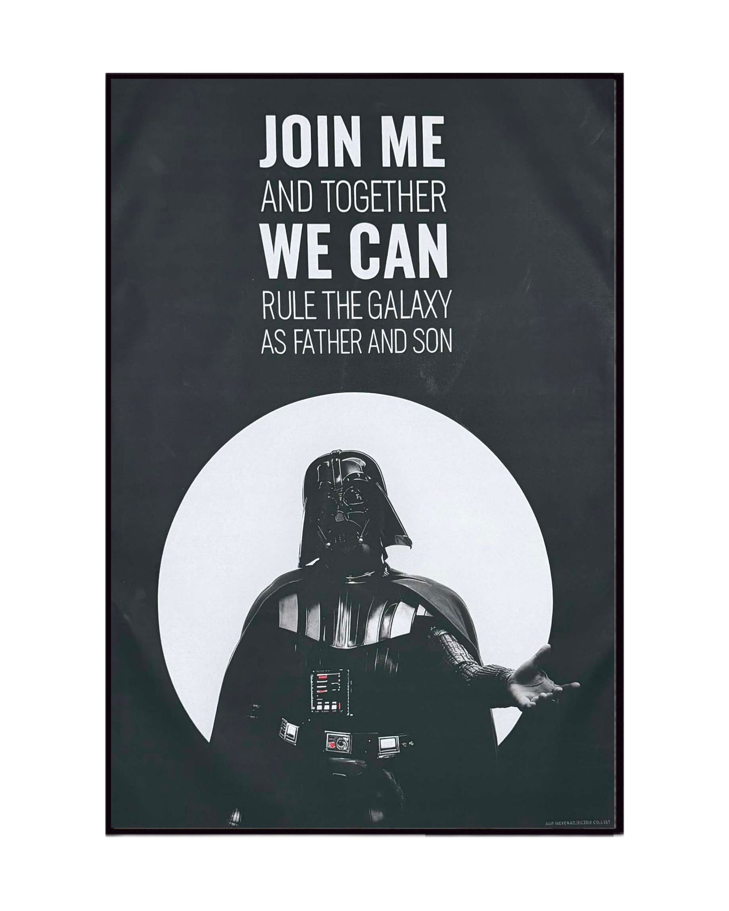 Black and White Star Wars Darth Vader Diptych Canvas Print Wall Art | CP221