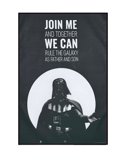 Black and White Star Wars Darth Vader Diptych Canvas Print Wall Art | CP221