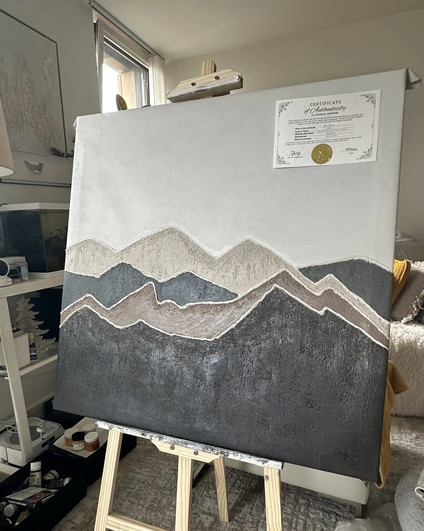 "Quiet Layers" Original Hand-Painted Canvas Wall Art by Skye