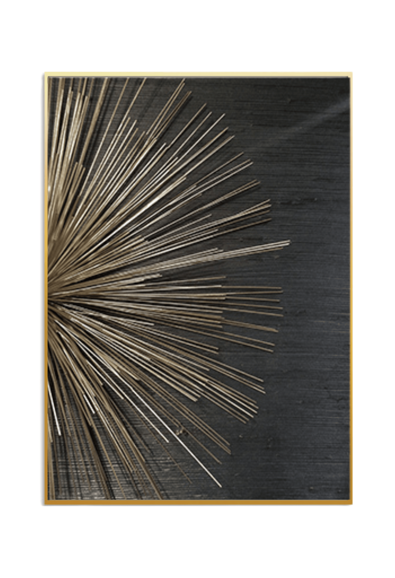 Black Gold and Beige Abstract Lines Canvas Print Wall Art 50x70 cm Set Triptych | CP016