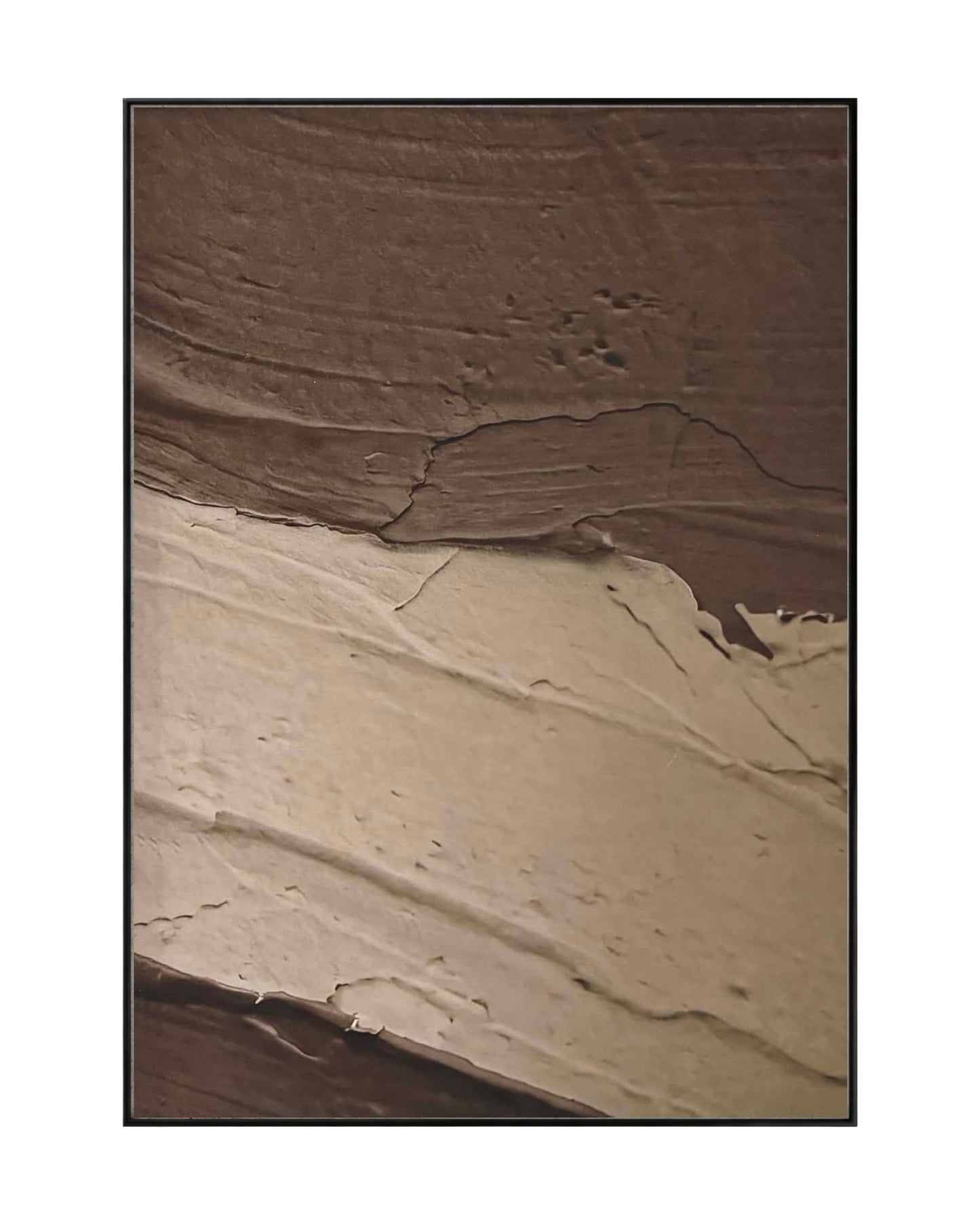 Brown Beige and Cream Abstract Triptych Canvas Print Wall Art | CP214