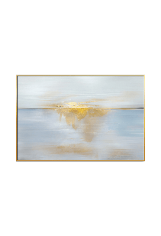 CP118 Blue and Yellow Abstract Canvas Print Wall Decor