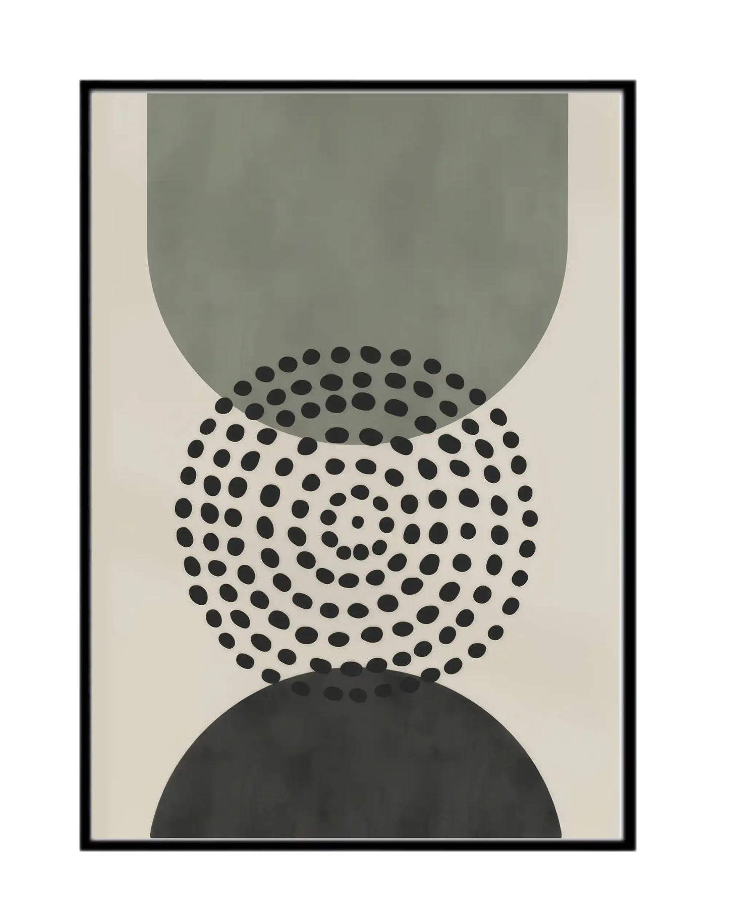 Sage Green and Charcoal Geometric Triptych Canvas Print Wall Art | CP198